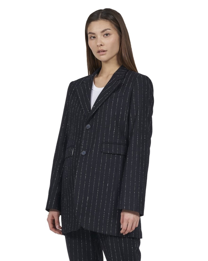 Black needle stripe Blazer "Coco"