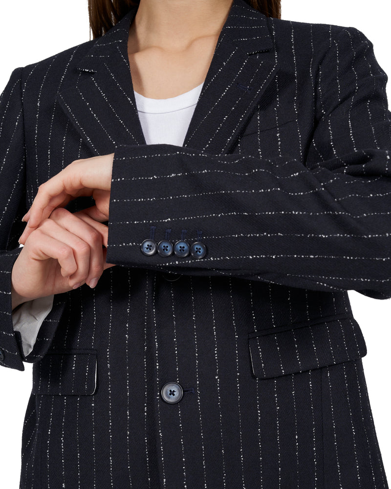 Black needle stripe Blazer "Coco"
