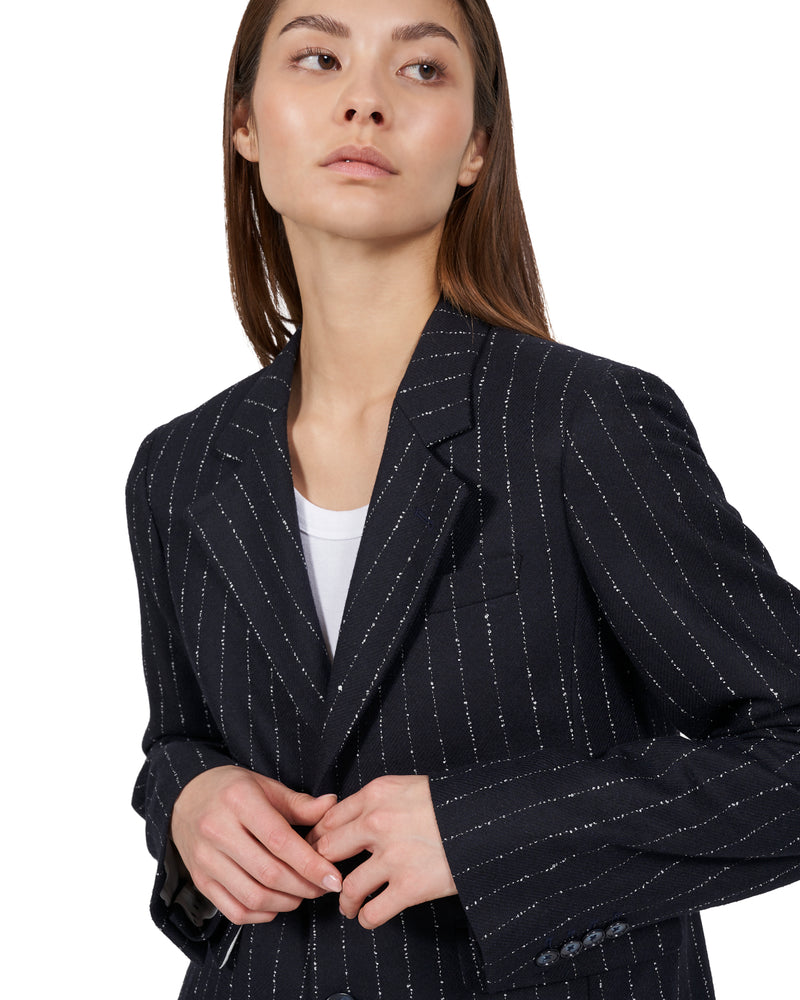 Black needle stripe Blazer "Coco"