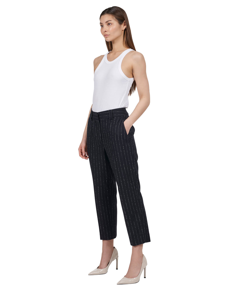 Black needle stripe Pants "Coco"