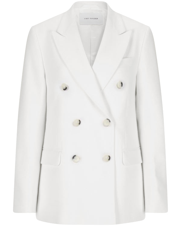Double-breasted Cashmere Blazer "Grace" - White