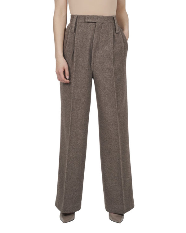Wool Pants "Marlene" - Brown