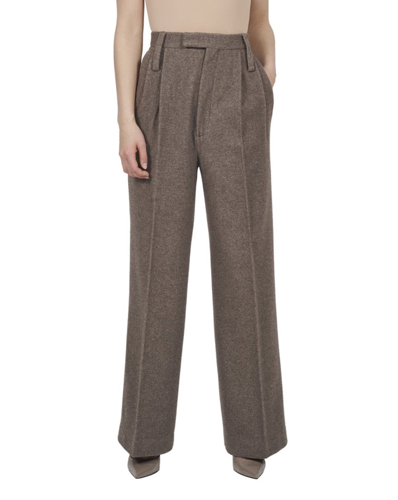 Wool Pants "Marlene" - Brown