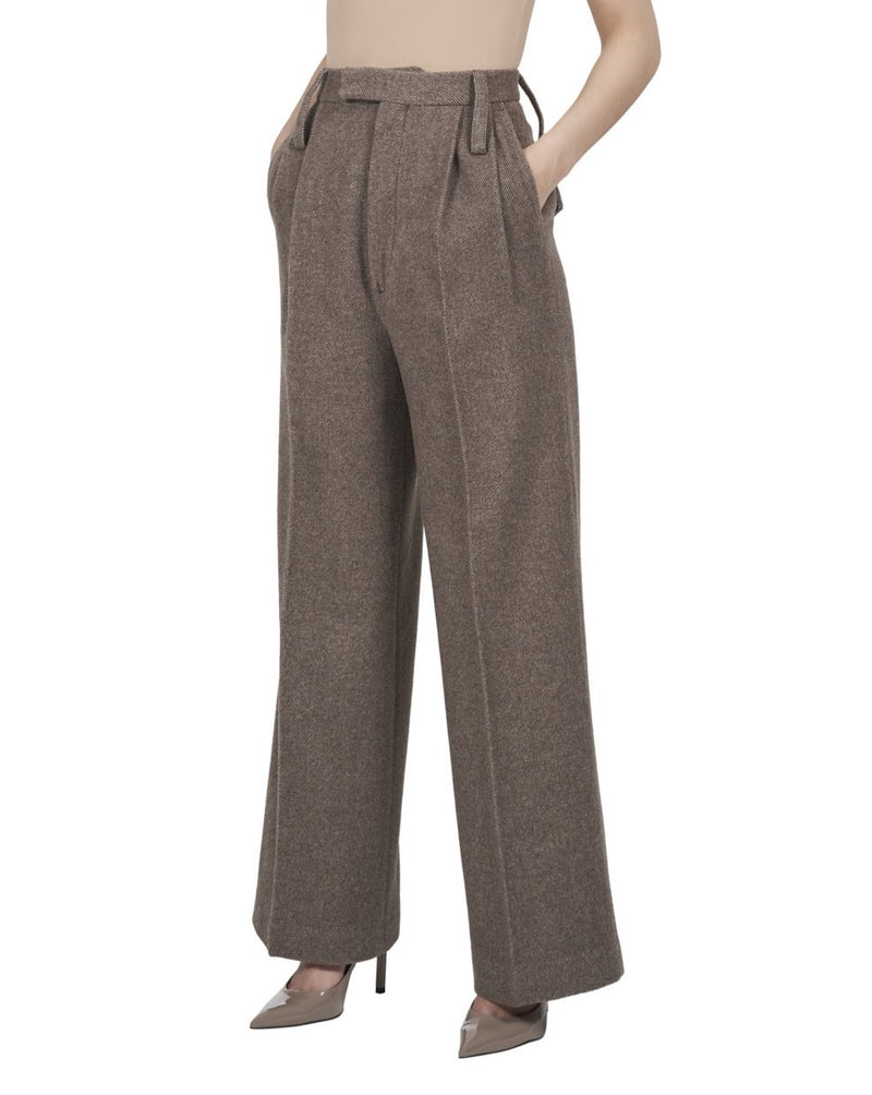 Wool Pants "Marlene" - Brown