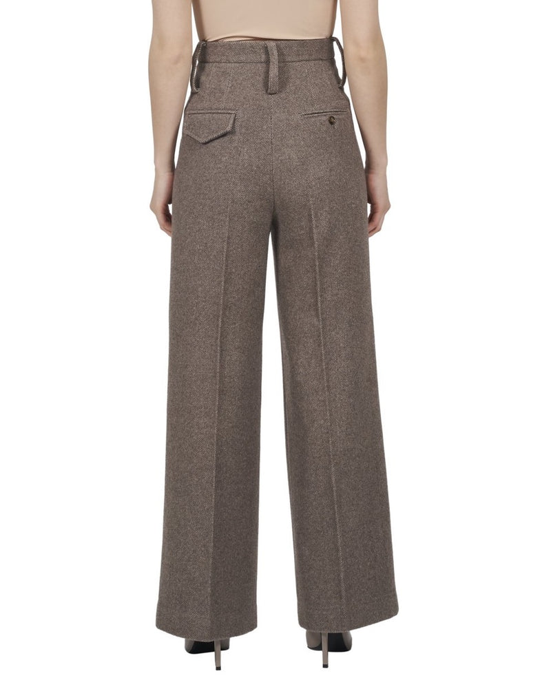 Wool Pants "Marlene" - Brown