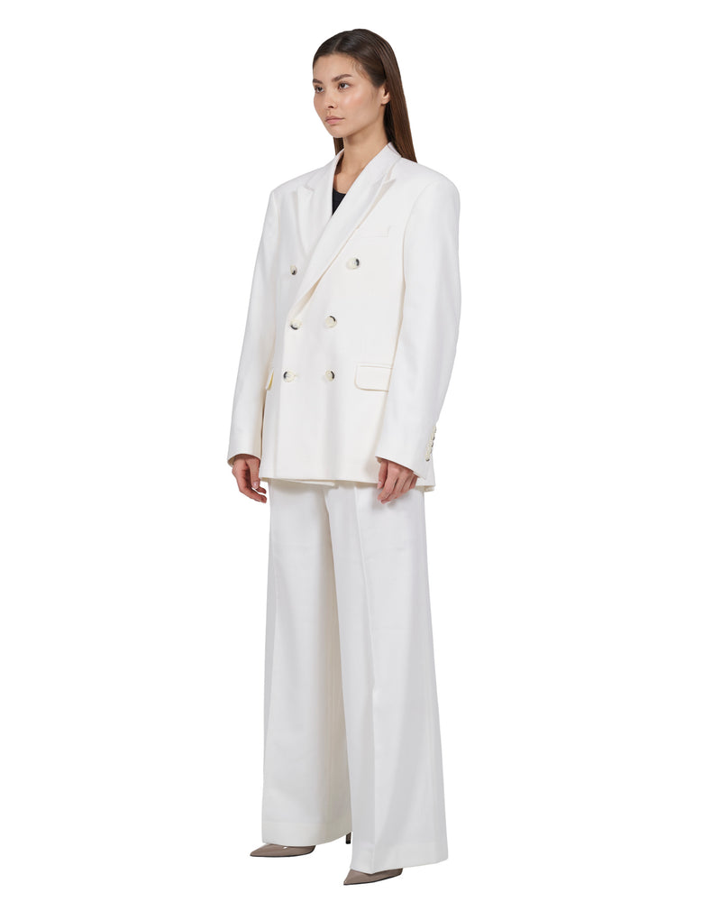 <transcy>Double-breasted cashmere blazer "Grace" - White</transcy>