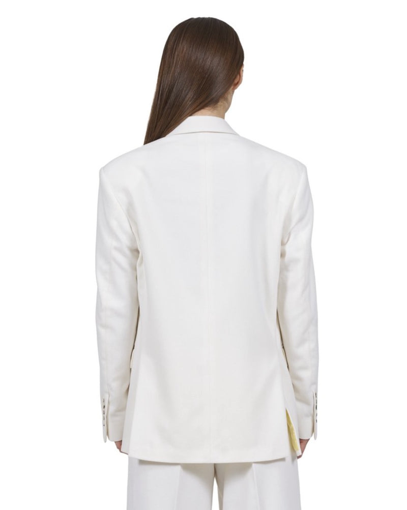 <transcy>Double-breasted cashmere blazer "Grace" - White</transcy>