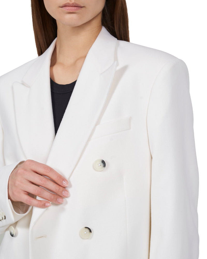 <transcy>Double-breasted cashmere blazer "Grace" - White</transcy>