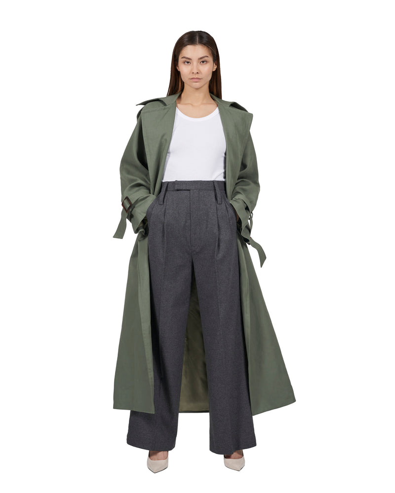 <transcy>Oversize trench coat "Kate" - Sage</transcy>