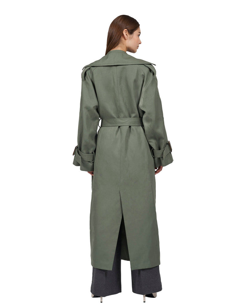 <transcy>Oversize trench coat "Kate" - Sage</transcy>