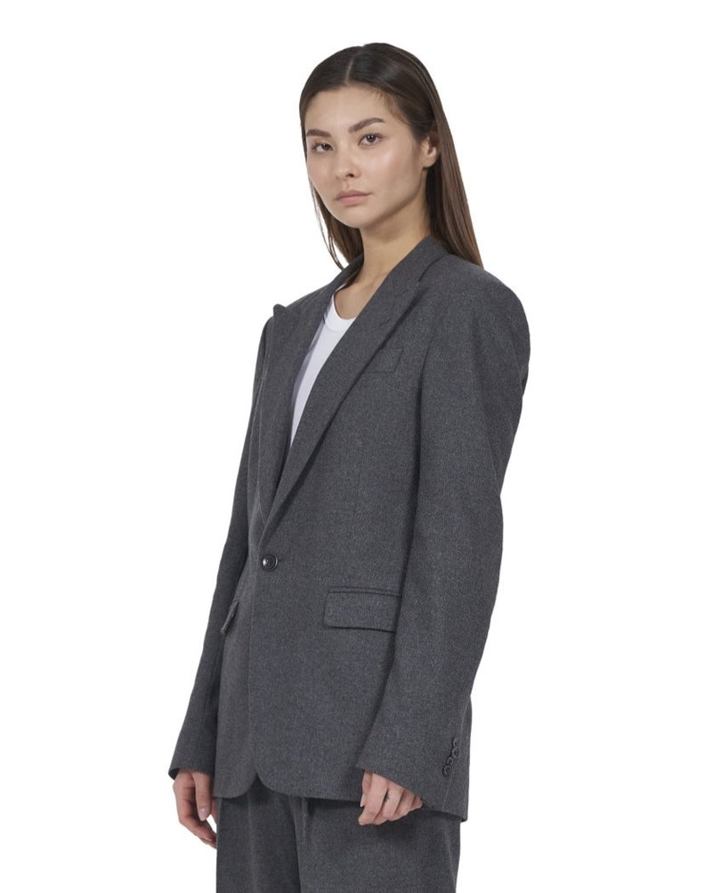 <transcy>Virgin Wool Blazer "Diana" - Anthracite</transcy>