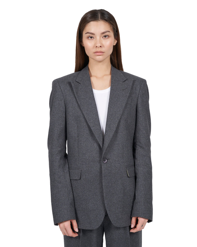 <transcy>Virgin Wool Blazer "Diana" - Anthracite</transcy>