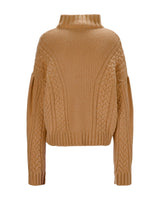Cable Knit Cashmere Sweater "Karen" - Nougat