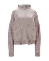 Cable Knit Cashmere Sweater "Karen" - Offwhite