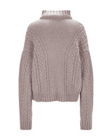 Cable Knit Cashmere Sweater "Karen" - Offwhite