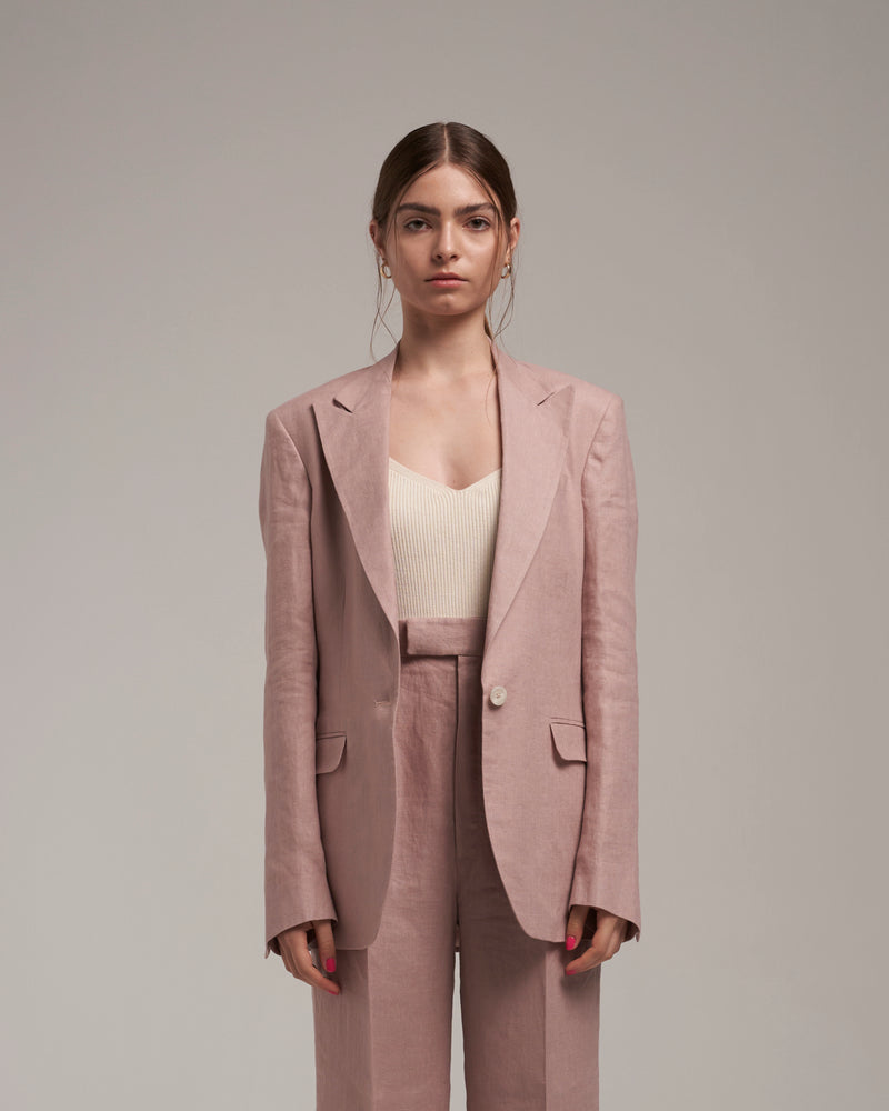 Linen Blazer "Marlene" - Dusty Pink