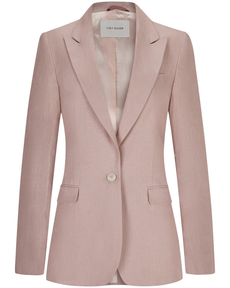Linen Blazer "Marlene" - Dusty Pink