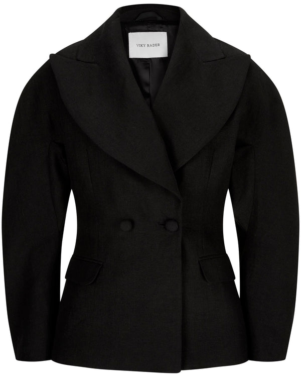 Linen Blazer "Valerie" - Black