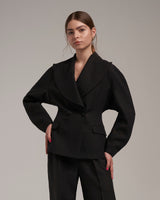 Linen Blazer "Valerie" - Black
