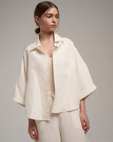 Palazzo Blouse "Brigitte" - Vanilla