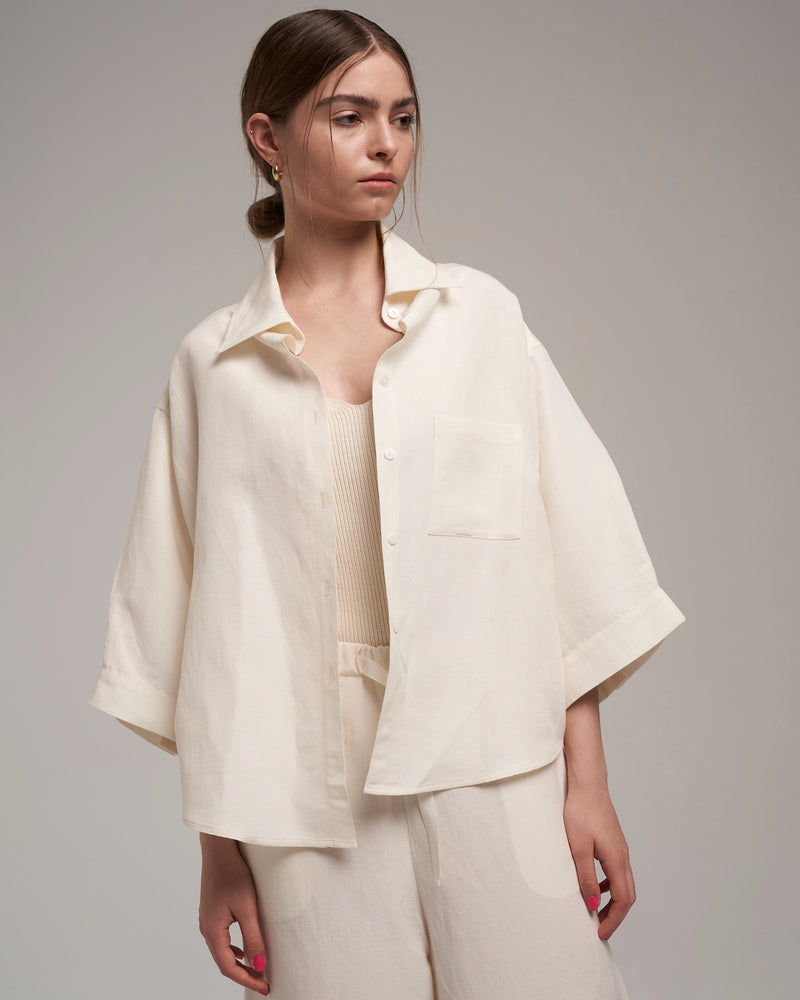 Palazzo Blouse "Brigitte" - Vanilla