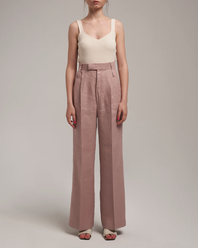 Linen Pants "Marlene" - Dusty Pink