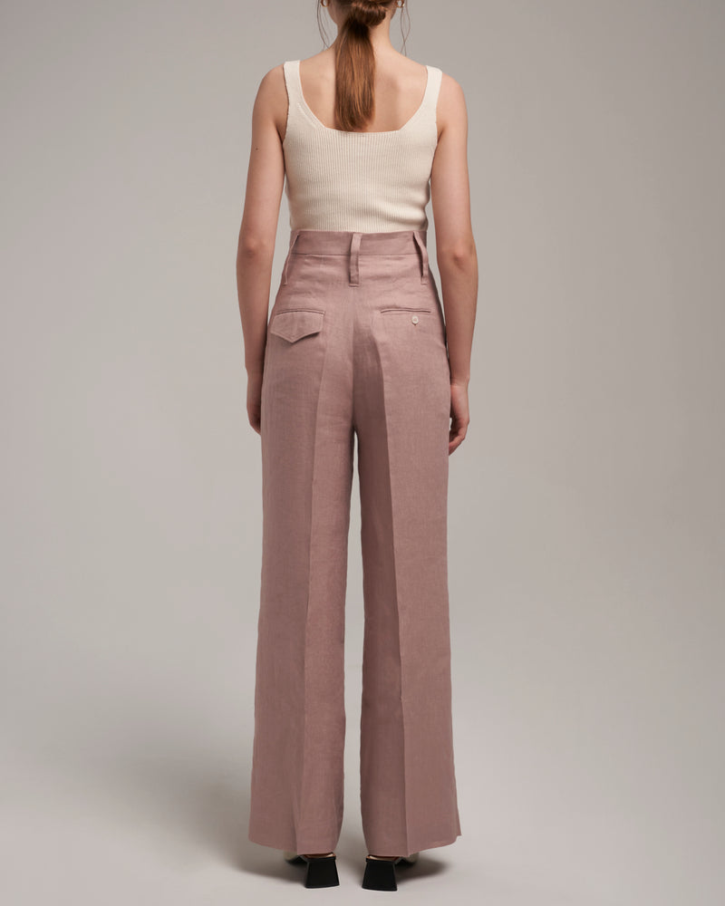 Linen Pants "Marlene" - Dusty Pink