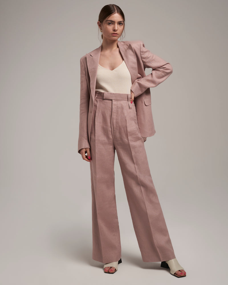 Linen Pants "Marlene" - Dusty Pink