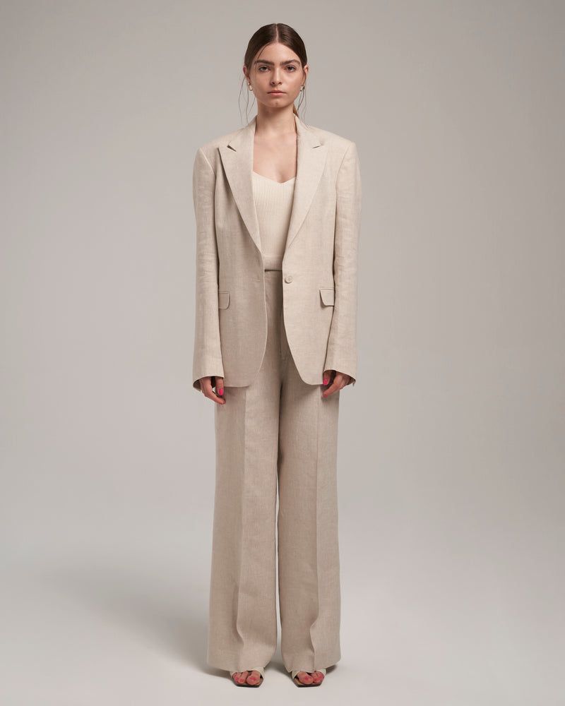 Linen Pants "Marlene" - Sand