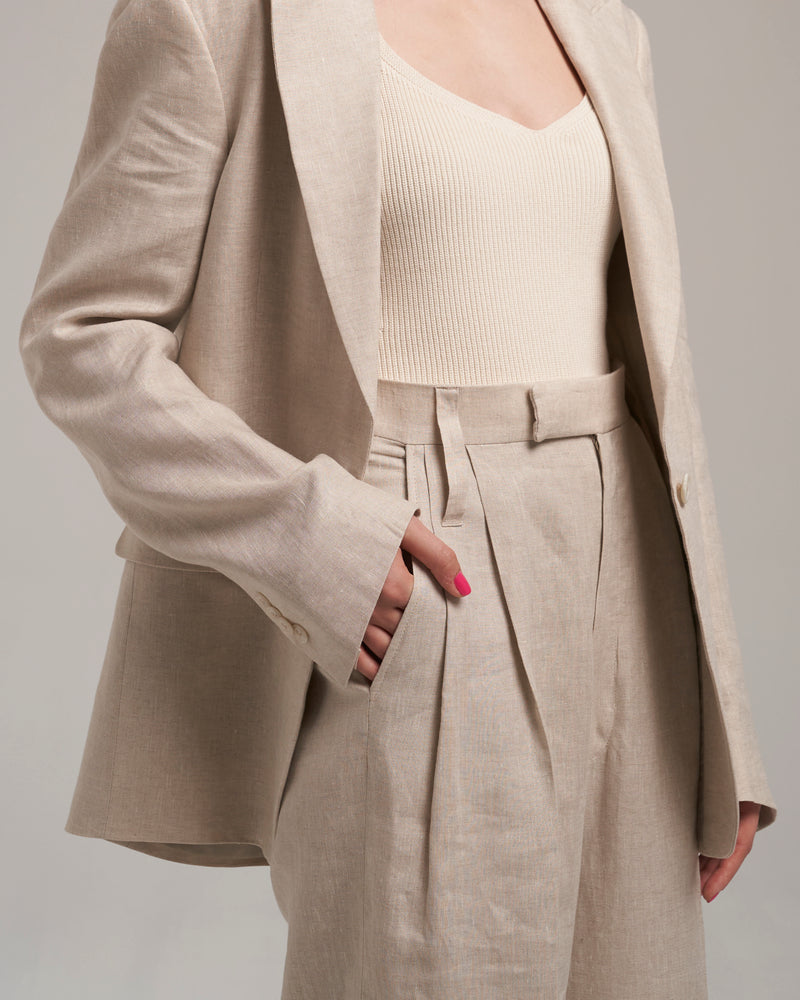 Linen Pants "Marlene" - Sand