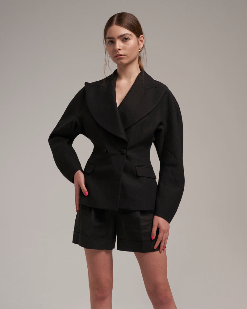 Linen Shorts "Marlene" - Black