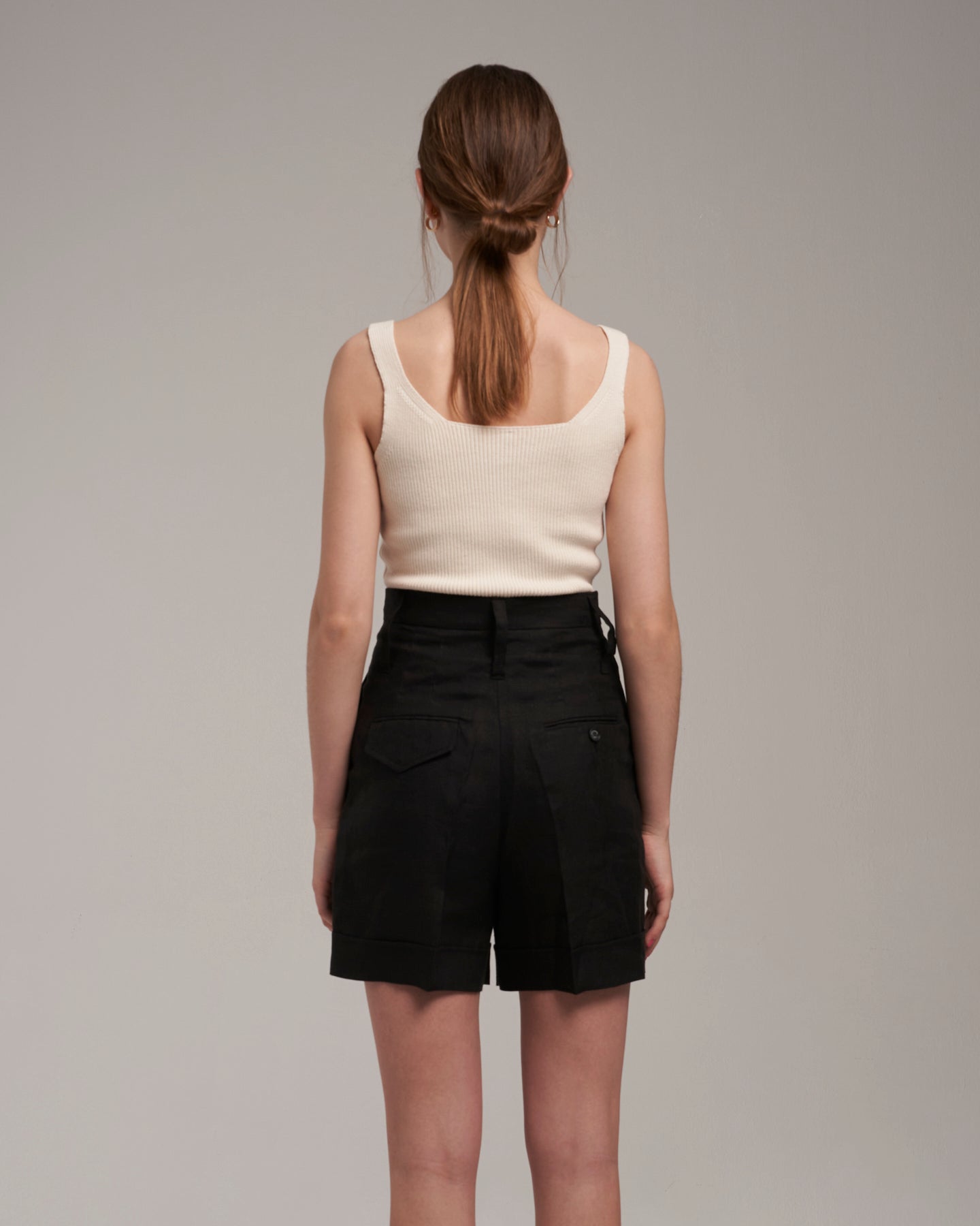 Linen Shorts "Marlene" - Black