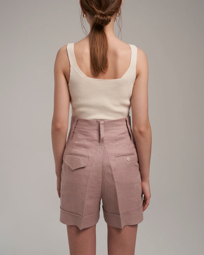 Linen Shorts "Marlene" - Dusty Pink