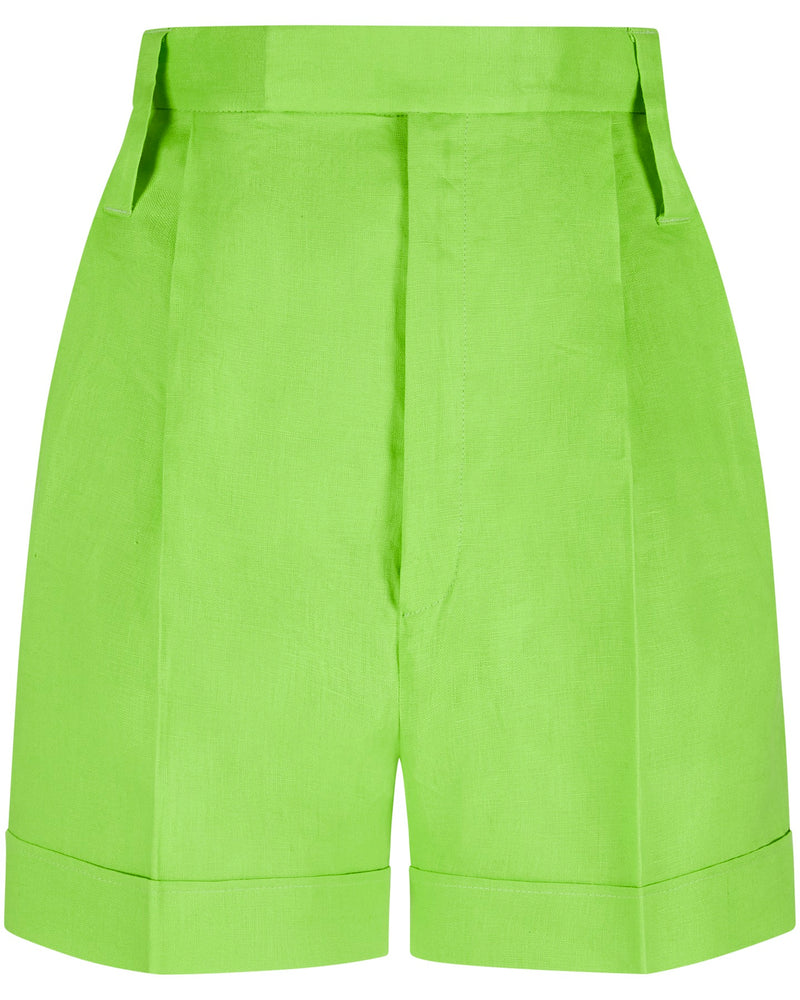 Linen Shorts "Marlene" - Lime