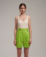 Linen Shorts "Marlene" - Lime