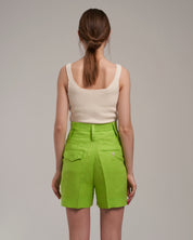 Linen Shorts "Marlene" - Lime