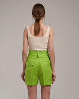 Linen Shorts "Marlene" - Lime