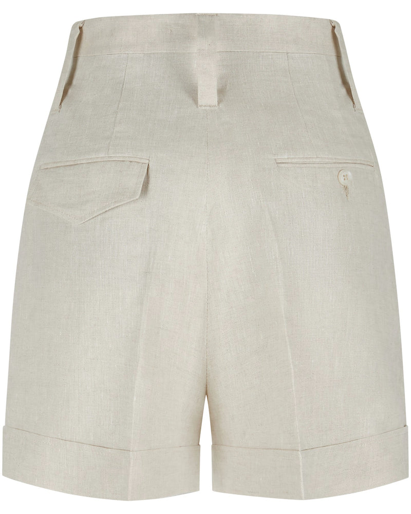 Linen Shorts "Marlene" - Sand