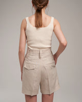 Linen Shorts "Marlene" - Sand