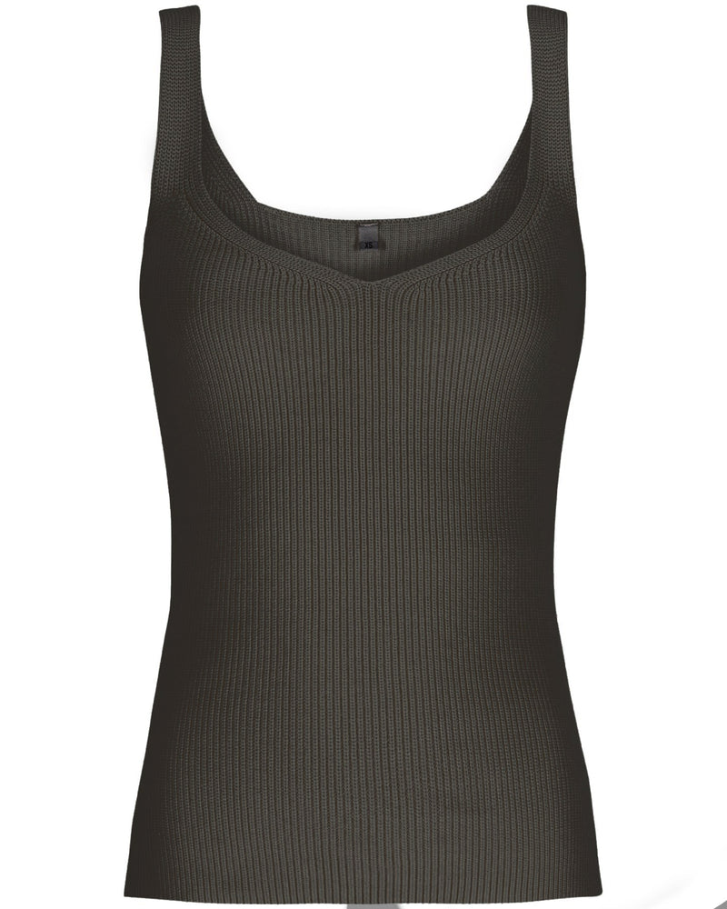Knitted Top "Allegra" - Charcoal
