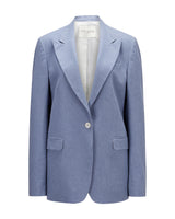 Virgin Wool Blazer "Marlene" - Blue