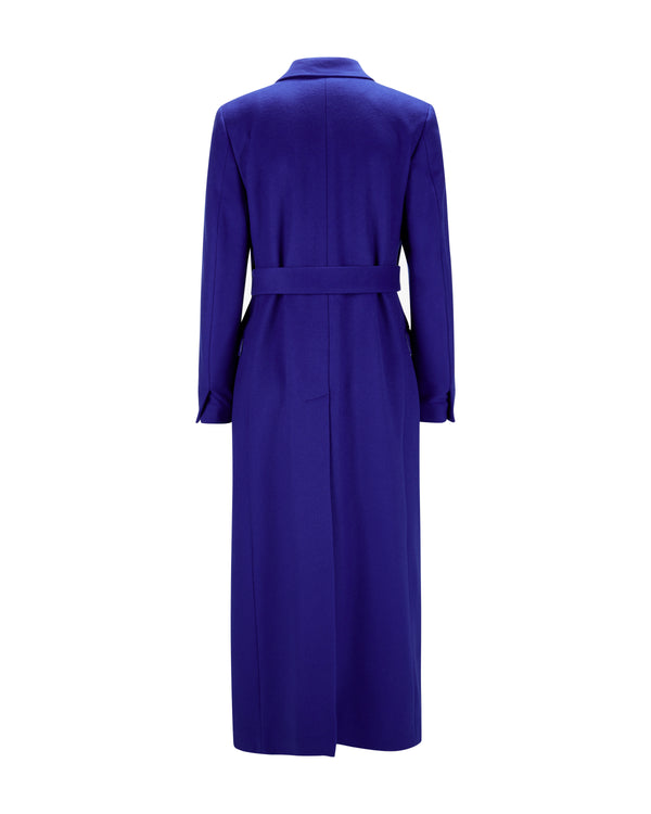 Virgin Wool Coat "Julia" - Royal Blue