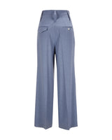 Virgin Wool Pants "Marlene" - Blue