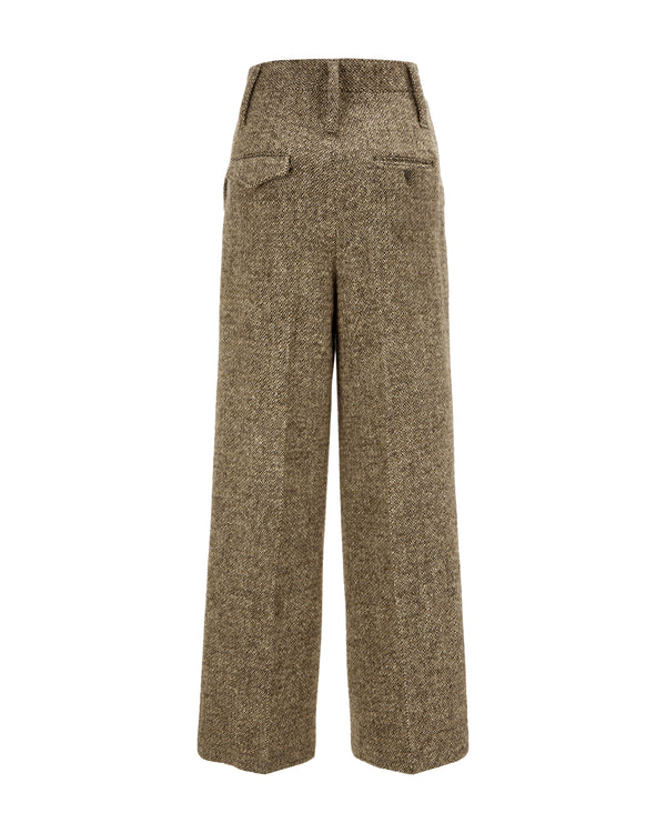 Wool Pants "Marlene" - Tweed