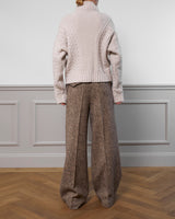 Cable Knit Cashmere Sweater "Karen" - Offwhite