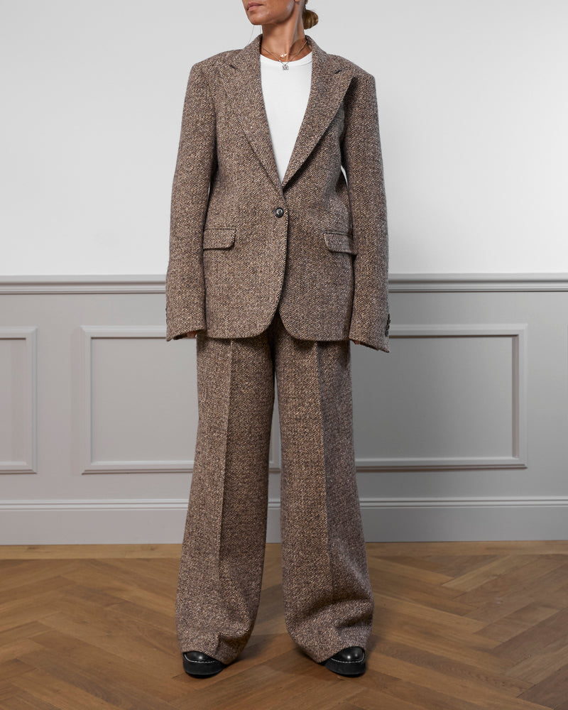 Wool Pants "Marlene" - Tweed