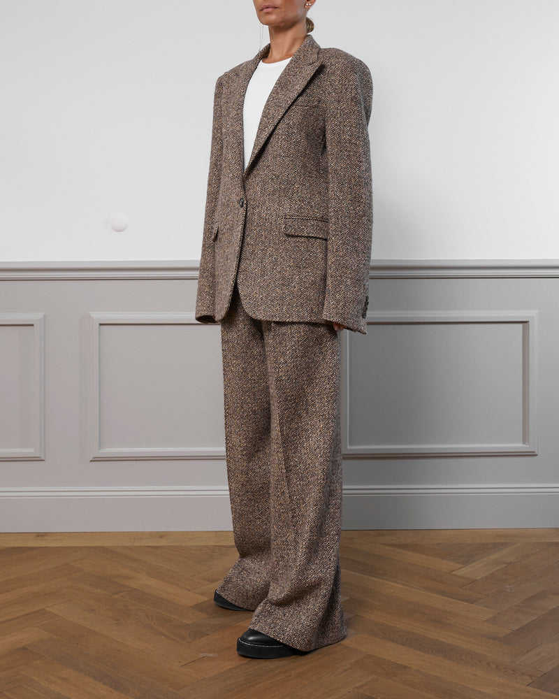 Wool Pants "Marlene" - Tweed