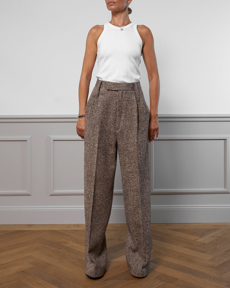 Wool Pants "Marlene" - Tweed