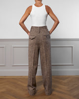 Wool Pants "Marlene" - Tweed